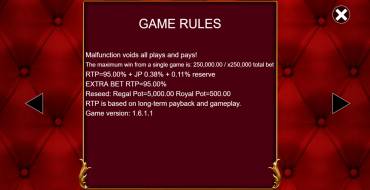 Jackpot King Prize Lines: Regeln