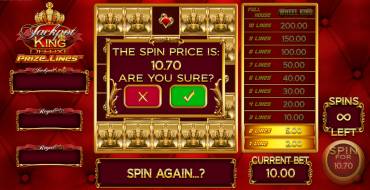 Jackpot King Prize Lines: Risiko-Spiel
