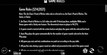 Jin Chan's Pond of Riches: Regeln