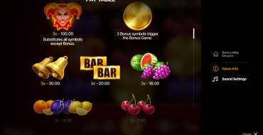 Joker Coins Hold and Win: Auszahlungstabelle