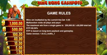King Kong Cashpots: Regeln