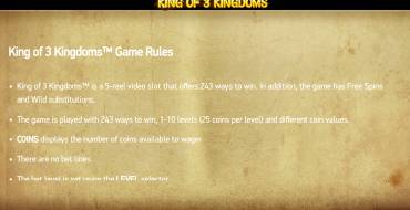King of 3 Kingdoms: Regeln