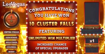 Leo Vegas Cluster Gems: Bonus Spiele