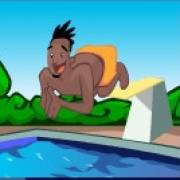Life of Leisure: Ein Mann springt in den Pool
