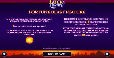 Luck & Luxury: Bonus Spiele