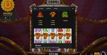 Lucky 1000 Hold & Win: Auszahlungstabelle 2