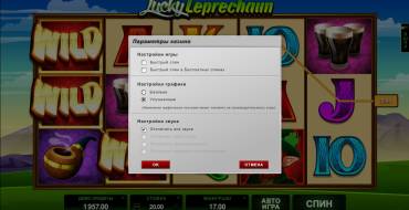 Lucky Leprechaun: Einstellungen