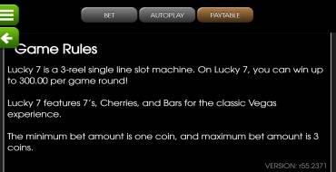 Lucky Seven: Regeln