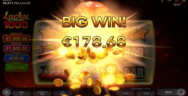 Lucky Streak 1000: Gewinne