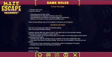 Maze Escape Megaways: Regeln