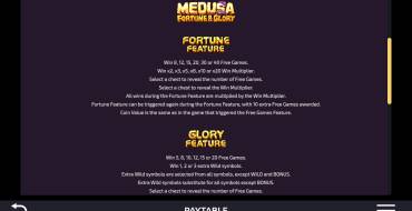 Medusa – Fortune and Glory: Boni
