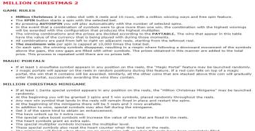 Million Christmas 2: Regeln