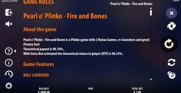 Pearl o’ Plinko – Fire & Bones: Regeln