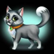 Posh Cats: Graue Katze