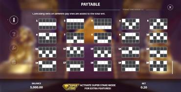 Pyramid Strike: Zeilen