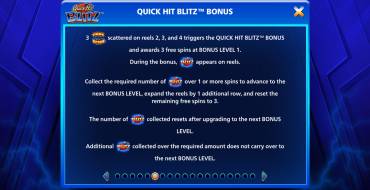 Quick Hit Blitz Blue: Bonus Spiele