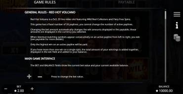 Red Hot Volcano: Regeln
