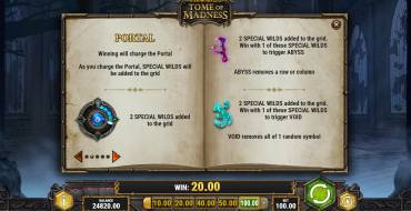 Rich Wilde and the Tome of Madness: Optionen