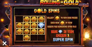 Rolling in Gold: Gratisdrehs und/oder Neudrehungen