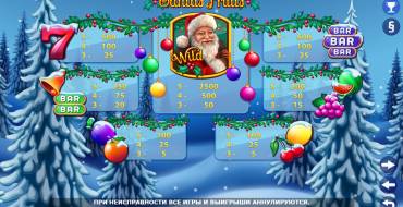 Santas Fruits: Auszahlungstabelle