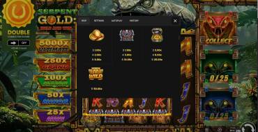 Serpent Gold: Hold & Win: Auszahlungstabelle 2