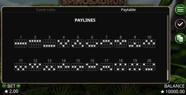 Spinosaurus: Zeilen