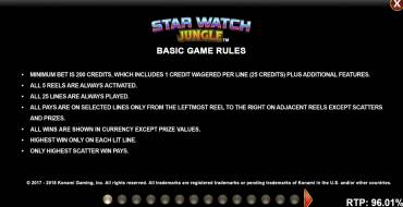 Star Watch Jungle: Regeln