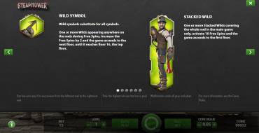 Steam Tower: Symbole