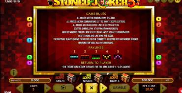 Stoned Joker 5: Regeln