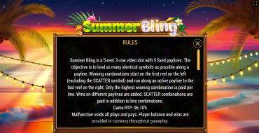 Summer Bling: Regeln