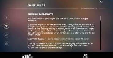 Super Wild Megaways: Regeln