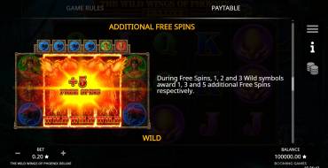 The Wild Wings of Phoenix Deluxe: Gratisdrehs und/oder Neudrehungen