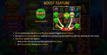 Tiger Gems: Hold and Win: Bonus Spiele