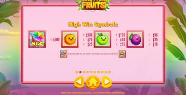 Tooty Fruity Fruits: Hochrangige Symbole