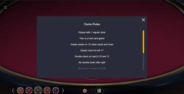 Vegas Single Deck Blackjack: Regeln