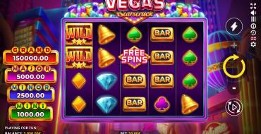 Vegas Starstruck: RUNNING WINS: Schnittstelle