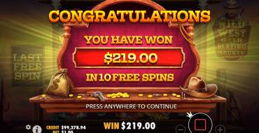 Wild West Gold Blazing Bounty: Gewinne