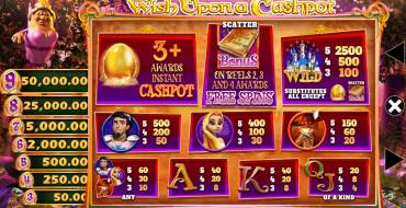 Wish Upon a Cashpot: Auszahlungstabelle