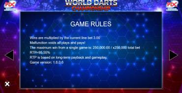 World Darts Championship: Regeln