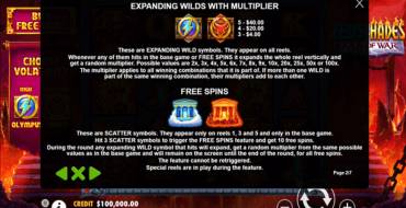 Zeus vs Hades - Gods of War: Slot-Symbole