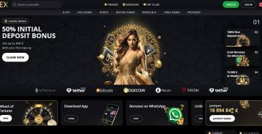 50 freespins for signing up at Lex Casino: LEX-Kasino