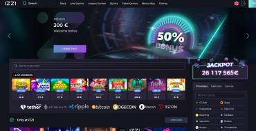 50 FS for registration at IZZI: Hauptseite von IZZI Casino