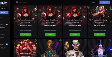 Wednesday Reload Bonus up to €500 at Mirax Casino: Mirax online Kasino