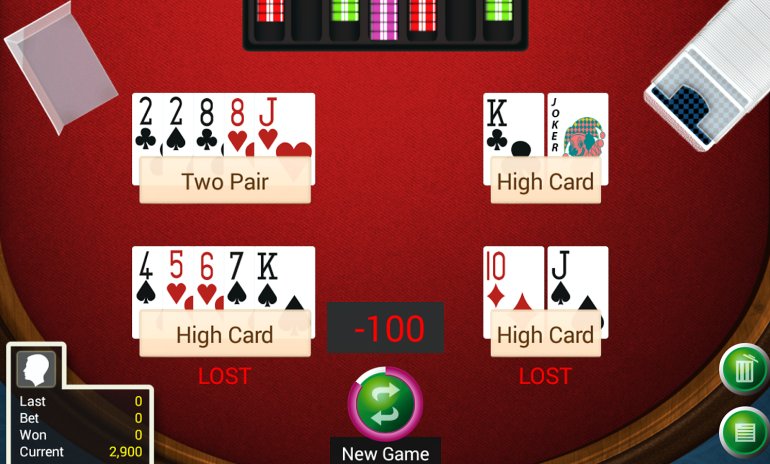 Eine Form des Pokerspiels mit gleichzeitig zwei Kombinationen - Pai Gow