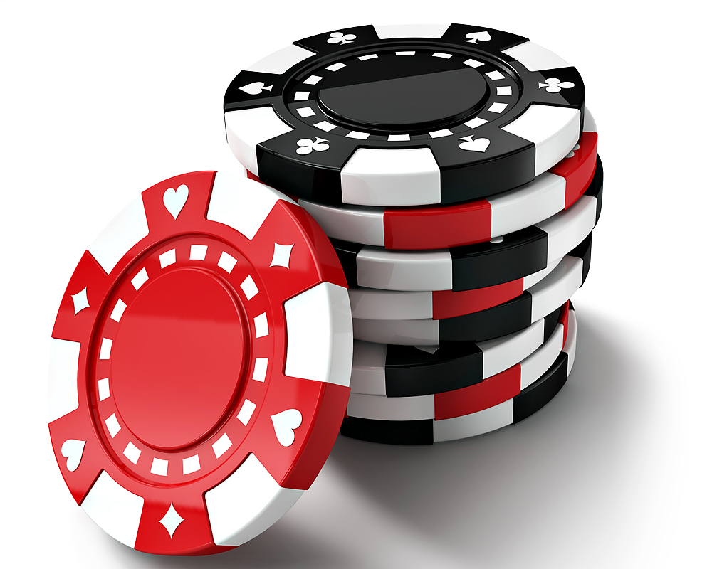 rote und schwarze Chips