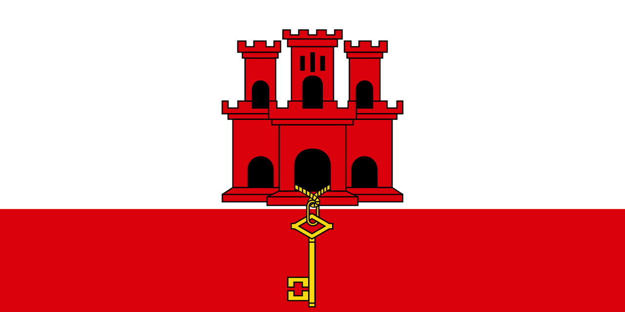 flag of Gibraltar Flagge von Gibraltar